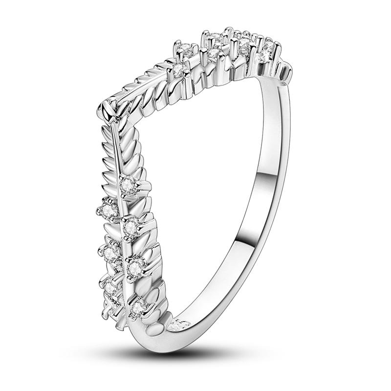 Finger Rings for Women 925 Silver Zircon Crystal Stackable Geometric Ring Wedding Jewelry Engagement Rings