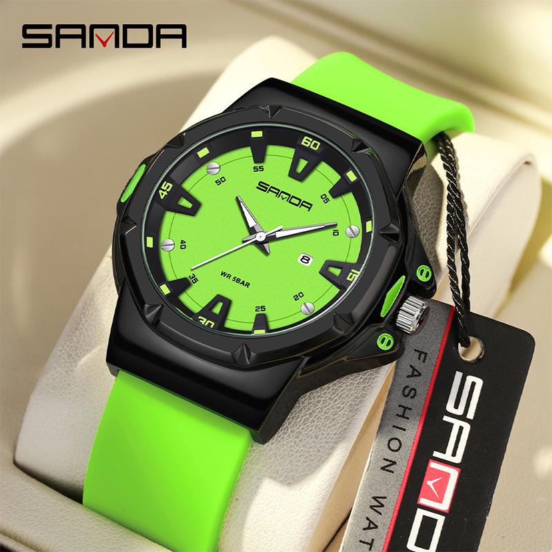 SANDA Quartz Watch Casual Sports with Calendar, Special for Exams and Students