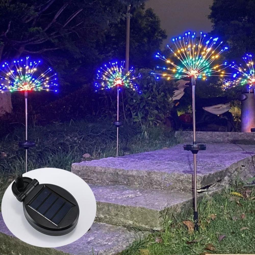 1/4 piezas Luces Solares Impermeables de Fuegos Artificiales Chispas Luz de Hada Paisajismo Luces de Jardín Luz de Decoración Exterior Patio Porche Camino
