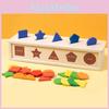 Four-in-one Children's Early Education Toy Colorful Shape Montessori Sorting Box For 2-3 Year Old Babies Wooden Material