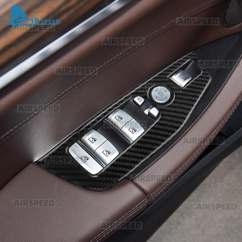 Carbon Fiber Window Switch Frame Cover for BMW X3 G01 2018-2024 X4 G02 2019-2025