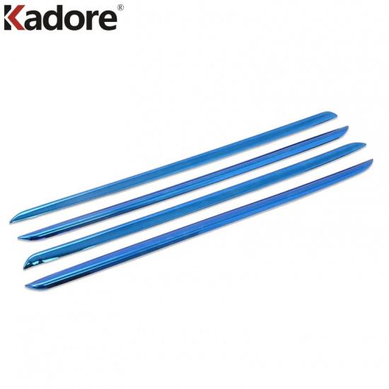 For Kia Rio 4 X-line 2018 Stainless Steel Car ide Inner Door Panel Cover Trim Molding Garnish Strip Interior Accessories