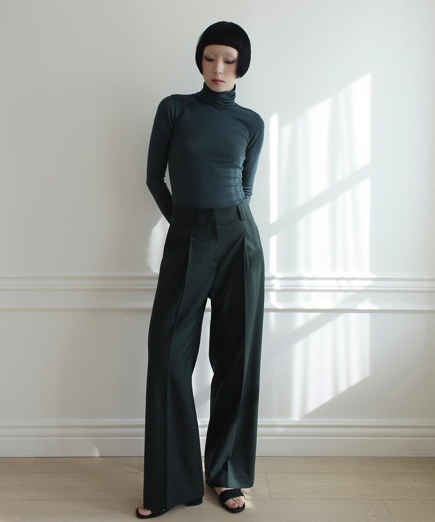 RUBATI Classic Wide Wool Pants (Green)
