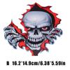 Car Metal Skull Reflective Sticker Horror Peeking Skull Head PET Reflective Film Decal Auto Motorcycle Body Styling Modification
