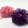 Korean Style High-end Rose Flower Scrunchie Fashionable Floral Hair Accessory Rose Flower Hair Tie Set  Rose Hair Scrunchie