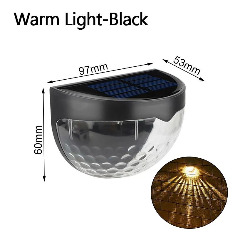 Solar Hedge Light 6LED Half Round Ladder IP65 Waterproof Courtyard Garden Balcony Wall Lamp Induction Decoration Lighting Bright