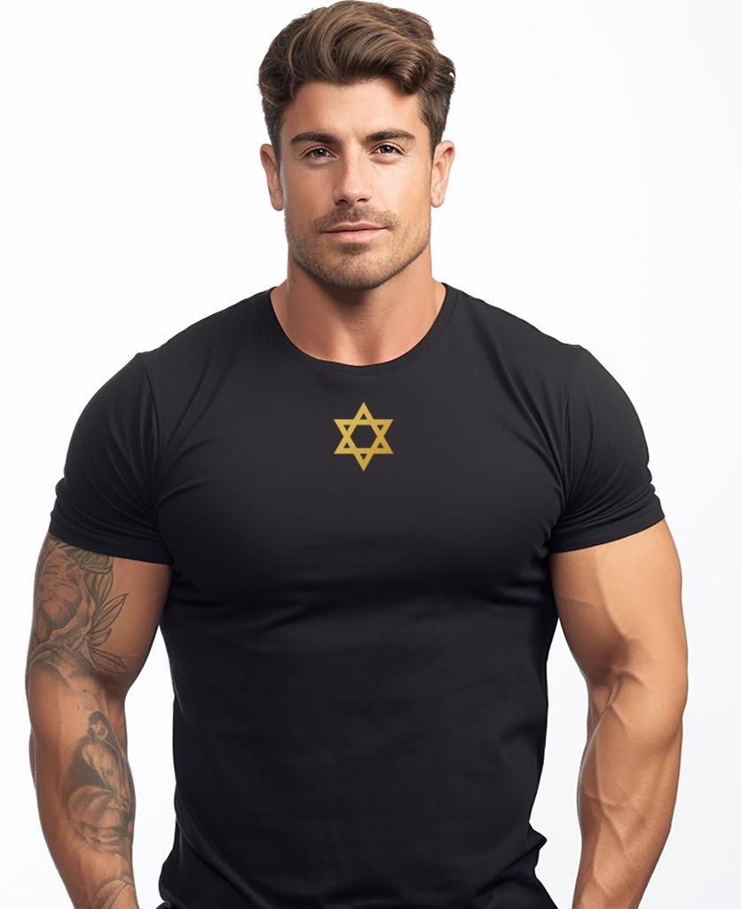 Israel T Shirt Mens Womens Tees Top, Israeli T Shirt Mens Womens Tees Tops, Golden Star of David, Patriotic Israeli