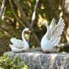 Simulation Animal Resin Crafts Ornaments Swan Statue Garden Outdoor Pond Animal Figures  Home Decoration Accessories Plant Pots