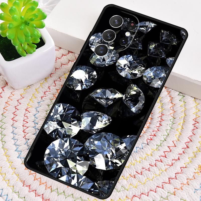 Diamond Crystal Pattern Phone Case for Samsung Galaxy Note 10 Pro S26 Ultra S23 S24 FE S25 S21 S22 PLUS Shockproof Cove