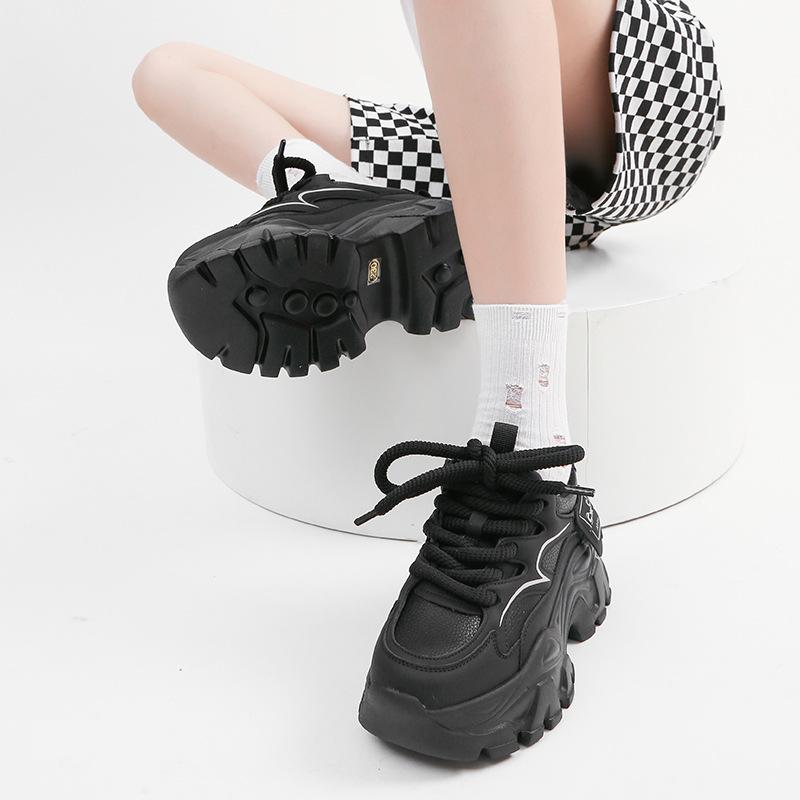 Platform Dad Shoes Women's Autumn and Winter New Muffin Shoes Casual Versatile Sports Shoes Korean Version of Platform Heightening Women's Shoes