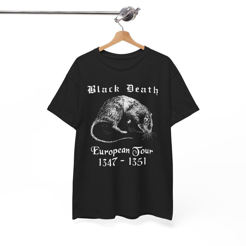 Black Death European Tour Shirt Plague Rat Shirt Dark Humor Shirt Unisex Tee Unisex T-Shirt S