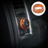 For Dodge RAM 1500 10-17 Headlight Lamp Switch Knob Ring Trim Cover Decor Orange