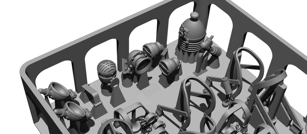 BSK Model WW2 American M4 Sherman Medium Tank Lights and Horn Set of Plastic Model BSKC35011 1/35 Set, 2, Parts, (Tank)