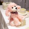Plush Poodle Dog Toy With Checkered Scarf Design For Kids And Collectors