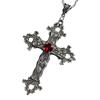 Punk Kristall Kreuz Anhänger Halskette Damen Gothic Schlüsselbein Halskette Halskette Ästhetischer Schmuck Bijoux Party Geschenke
