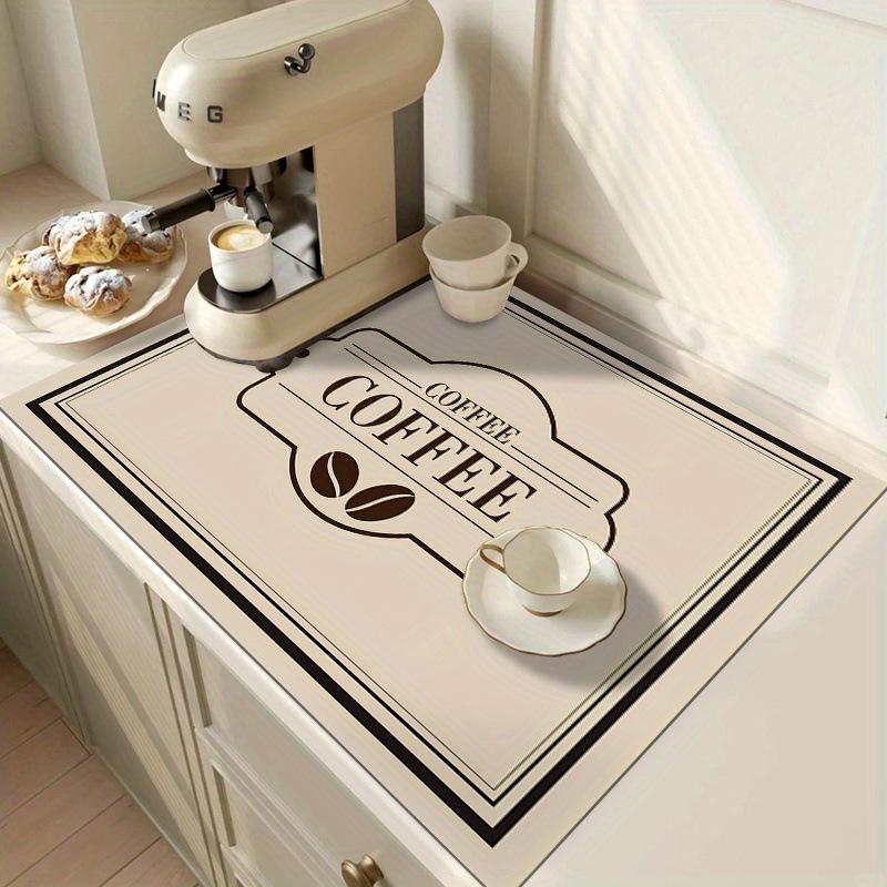 

Kitchen Drain Mat Absorbent and Non Slip Coffee Machine Mat Dirt Resistant and Heat-insulating Placemat 50*60cm [new diatom mud]