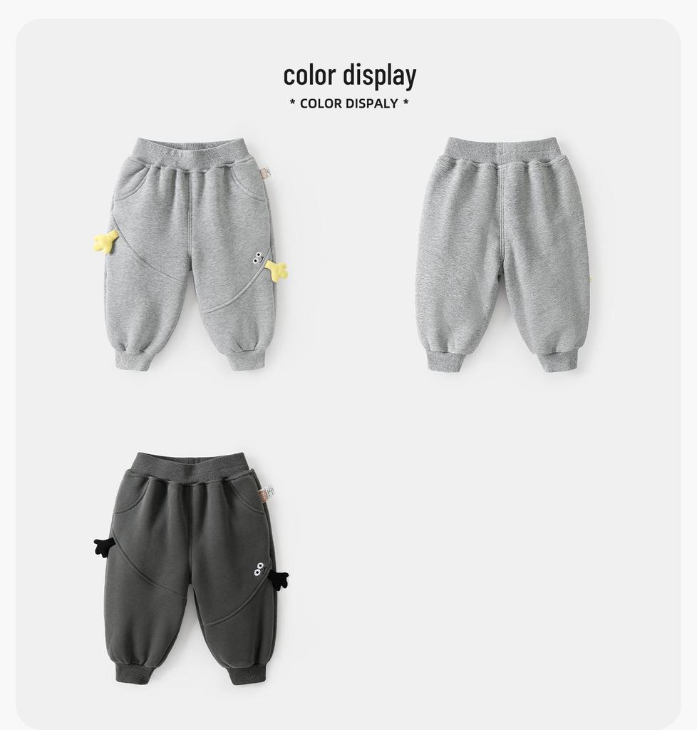 Kaka Panda Fleece-Lined Winter Sports Pants for Kids - Boys & Girls Toddler Wear