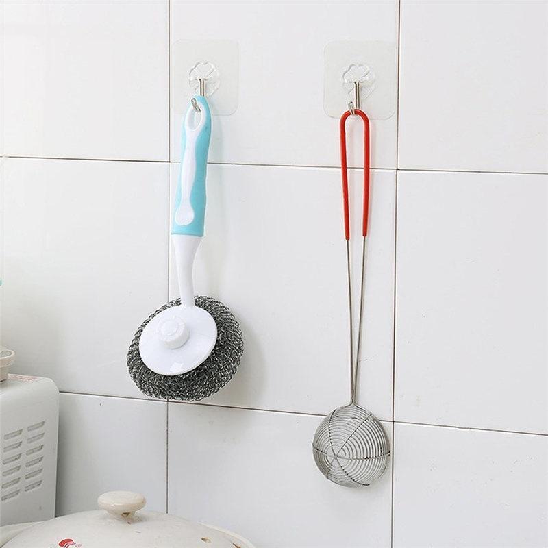 6Pcs Strong Transparent Suction Cup Sucker Rustproof Towel Hooks Wall Hooks Hanger For Kitchen Bathroom
