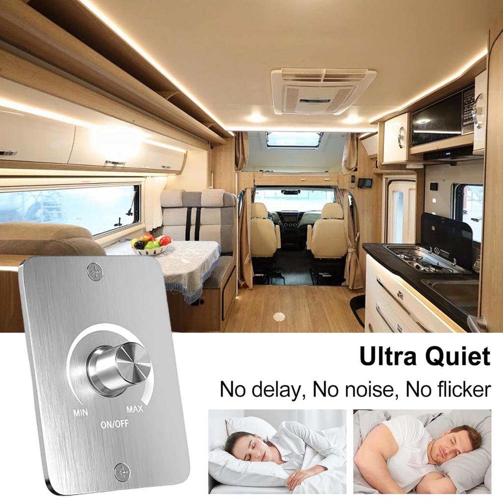 12V LED Dimmer with 3 Wire Switch LED Light Dimmer Controller Easy To Use for Adjustable Lighting In Boats & Trailers