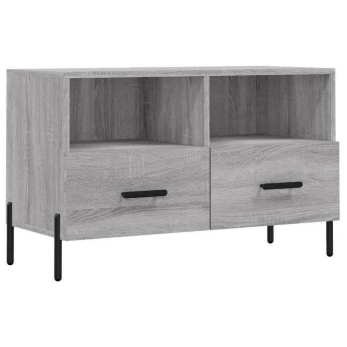 VidaXL TV Cabinet Sonoma Grey 80x36x50 Cm Engineered Wood 828986
