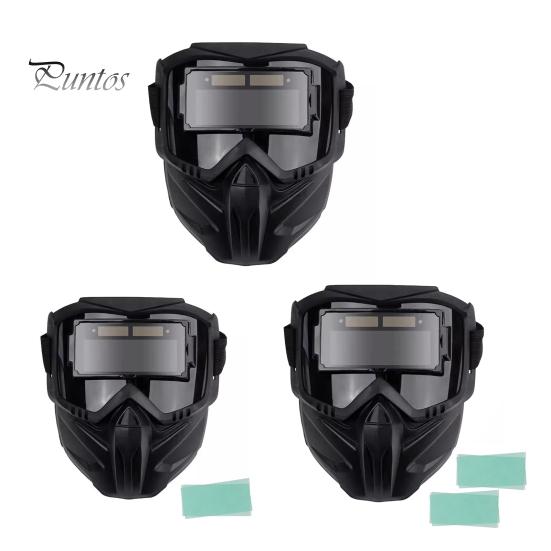 Welding Protective Helmet Auto Darkening Large Viewing Screen True Color Lightweight Arc Weld Hood Electric Soldering Glasses Durable