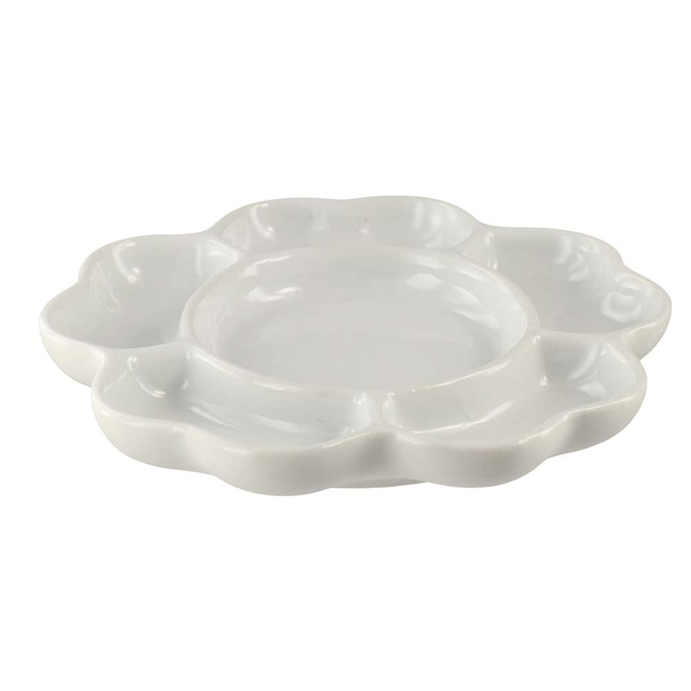 Ceramic Paint Palette Tray 6/7 Grid Mixing Colour Tray Porcelain Palette  Watercolor Dish