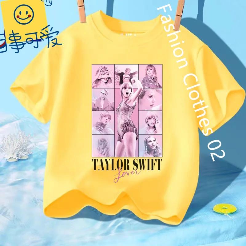 Kinder Neue Streetwear Kleidung T-Shirt 2025 Taylor Swifts 1989 T-Shirts Jungen und Mädchen T-Shirt Geschenk Fans Musik Konzert Kurzarm