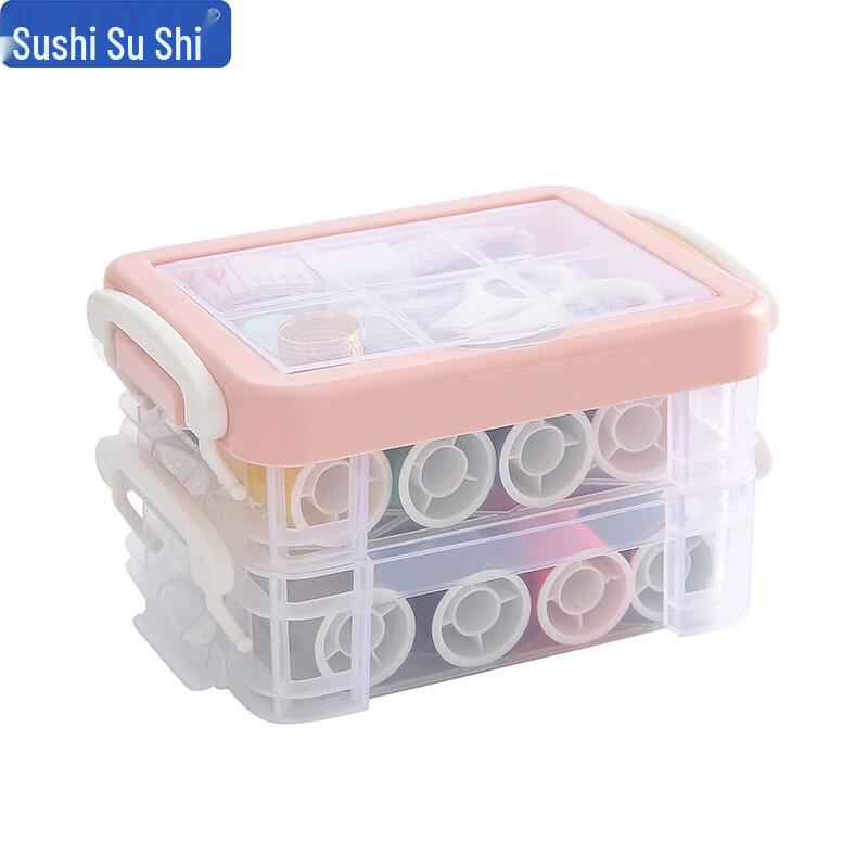 Portable 30-Piece Home Sewing Kit with Storage Box