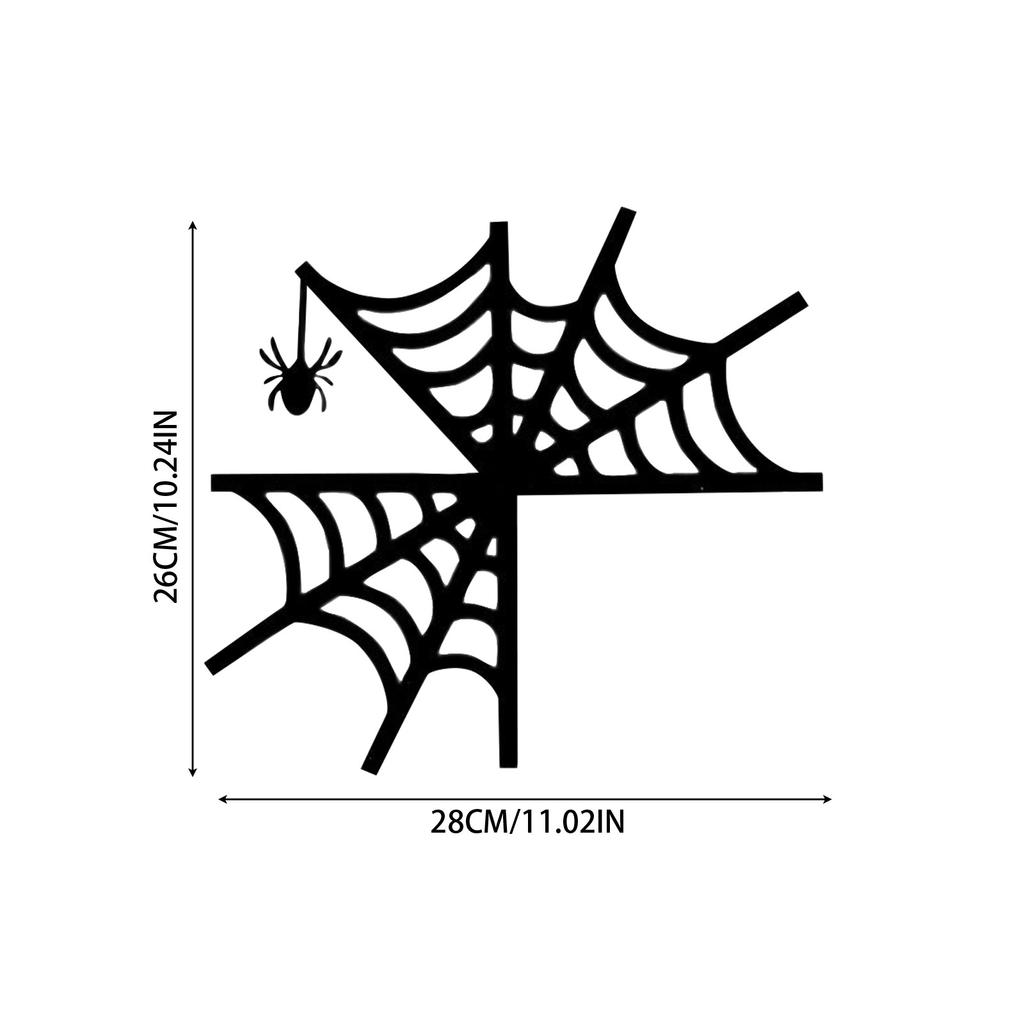 Halloween Dörrkarmdekoration, fladdermöss, pumpor, spindelnät, dörr- och fönsterhörnskylt, Halloween Heminredning, hörnstickers