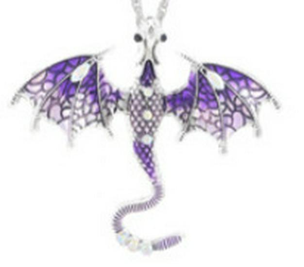 Retro Colorful Enamel Dragon Brooch - Unisex Lapel Pin & Necklace Accessory