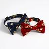 Fashionable Red Blue Bow Pet Collar Adjustable Cat Dog Christmas Birthday Accessory Gift