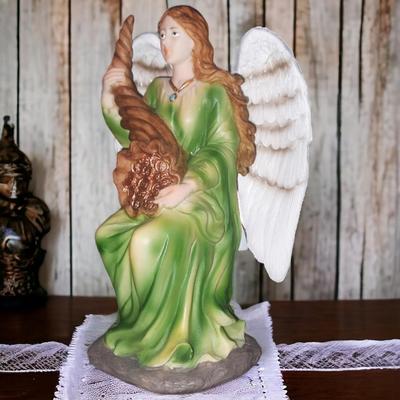 Harz Engel des Überflusses des Wohlstands Idol für Heilungszweck 7 Zoll, Religiös