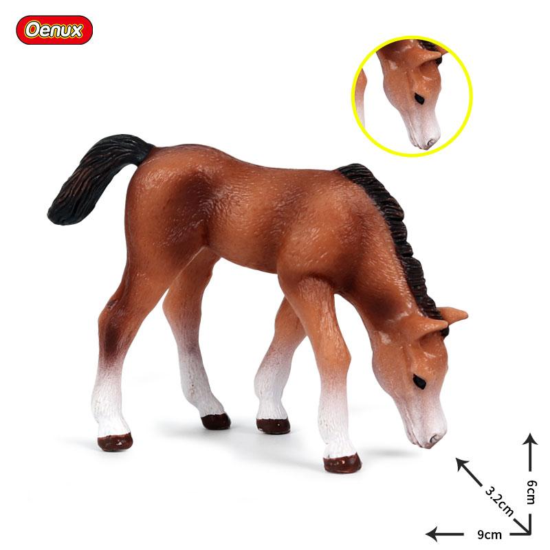 Oenux Farm Animals Simulation Cute Model Action Figure Alpaca Cow Horse Figurines Sheep Goat Miniature Educational Toy For Kid