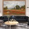 Field of Poppies by Alois Arnegger, Classical Famous Painting Landscape Poster Prints On Canvas Wall Art Pictures Home Decor