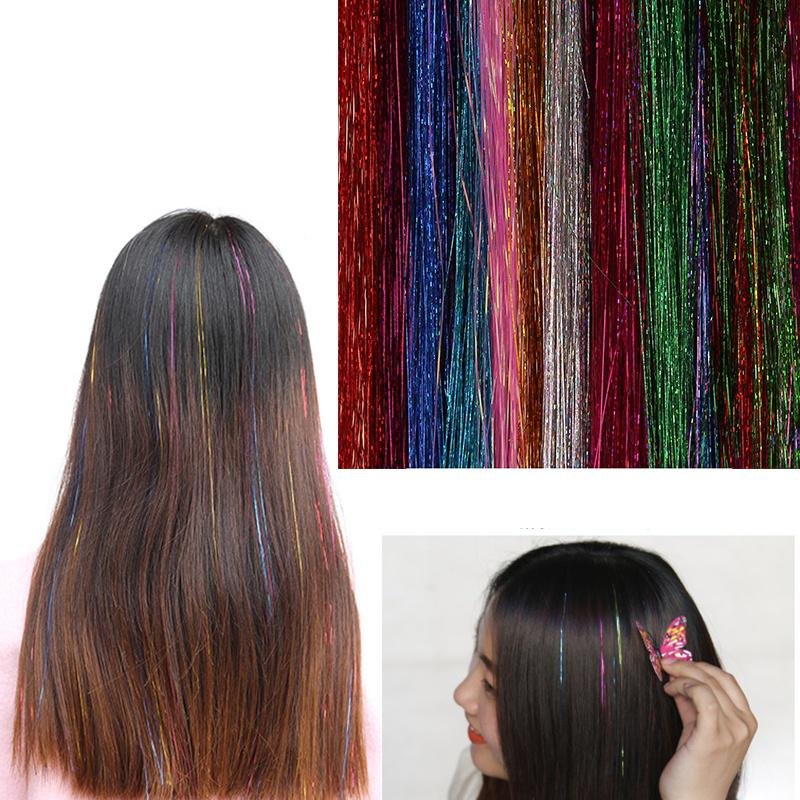 Hair Tinsel Strähnen – Glitzernde Haarverlängerungen In 12 Farben, Clip-in, Für Partys & Styling