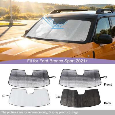 Auto Frontscheiben-Sonnenschutz Fensterabdeckung Faltbarer Sonnenschutz Abdeckung Passend für Ford Bronco Sport 2021 Up Auto Innenzubehör, 1 Stück