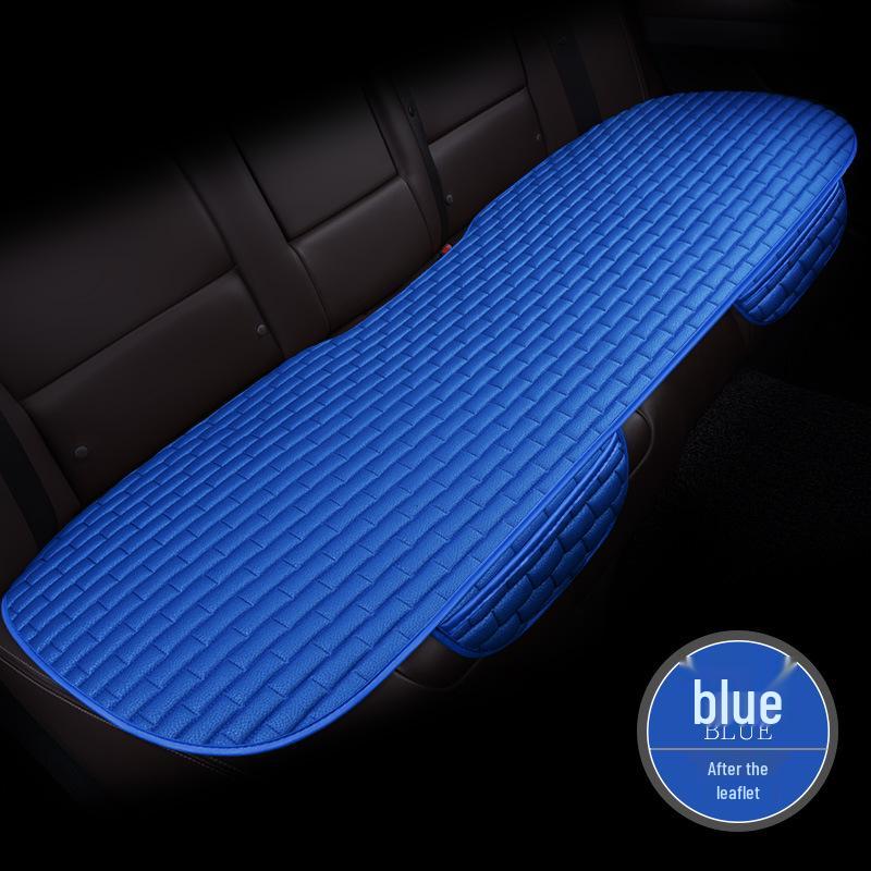 Plaid Three-Piece No-Tie Car Seat Cushion Set for Office and Home - Single Seat and Multi-Seat Interior Decor.