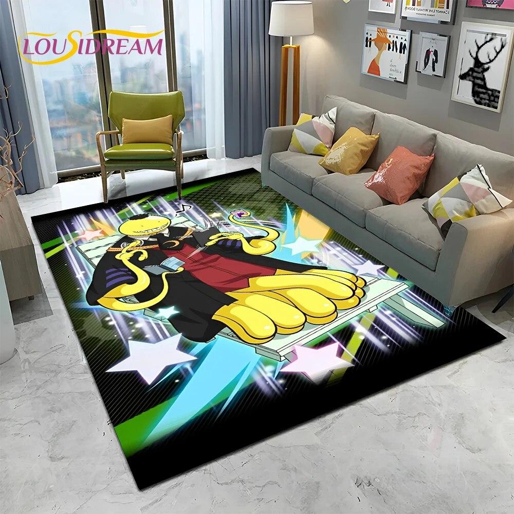 Cartoon Assassination Classroom Anime Carpet Rug for Home Living Room Bedroom Sofa Doormat Decor,kid Area Rug Non-slip Floor Mat