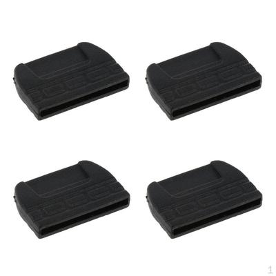 4 Pcs Backpack Webbing Belt End Clips Tips Black 20mm / 25mm 30mm
