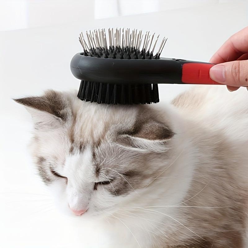 1pc Dog Brush Pet Grooming Comb Double Sided Pin Cleans For Pets Shedding And Dirt Grooming Tool Cat Grooming Supplies