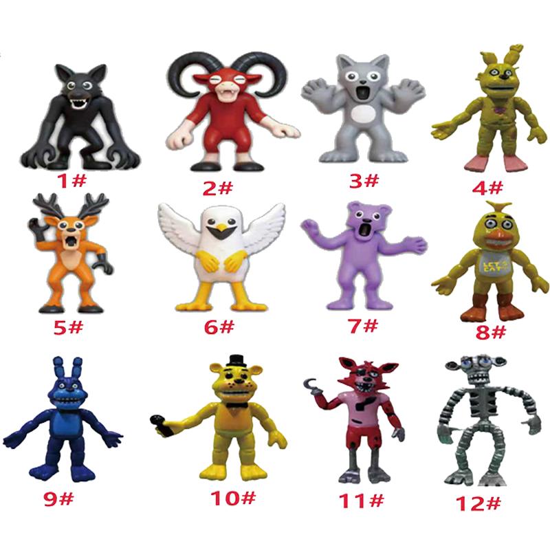 12 Stück/Set 99 Nächte im Wald SpielActionfiguren Neues Spielzubehör Geburtstagsgeschenke Spielzeug für Kinder Halloween-Geschenke