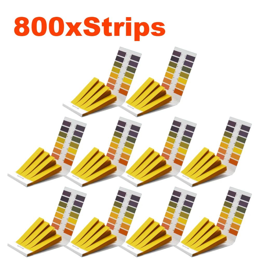 80-800Pcs PH Test Strips 1-14 PH Wide Range PH Strips for Water Urine Soil PH Controller Indicator Test Strips Tester Paper