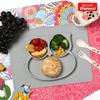 Kelly & Stephen Silicone Suction Plate - Owl (2 Colors) Children's Food Tray Baby Food Tray Daycare Food Tray, 1 Piece, K110 Owl_Pure Gray