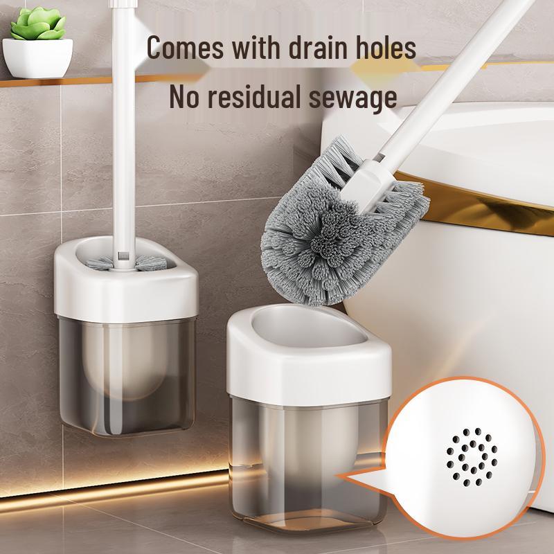 Long-Handle Household Bathroom Toilet Brush Set for Deep Cleaning