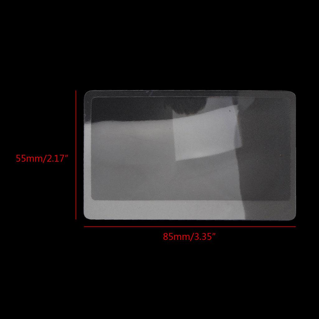 Plastic Bookmark Large Area Card Thin Reading Magnifying Glass Business Card Magnifying Glass Large Sheet Magnifier