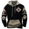 Cross border new casual trend hoodie hoodie retro 3D printed men's sportswear European and American streetwear