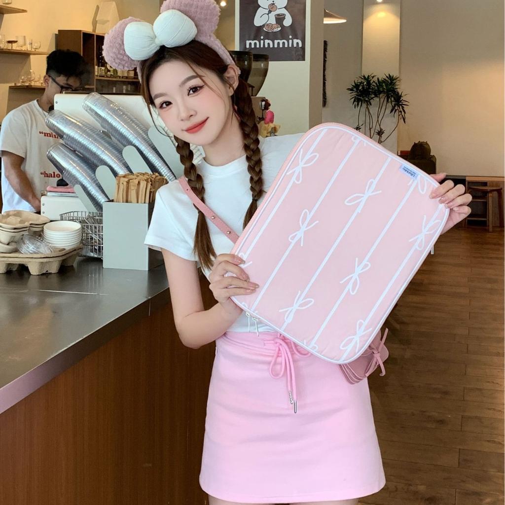 Laptop liner bag Ballet style bow inch Tablet bag College I style Laptop bag inch