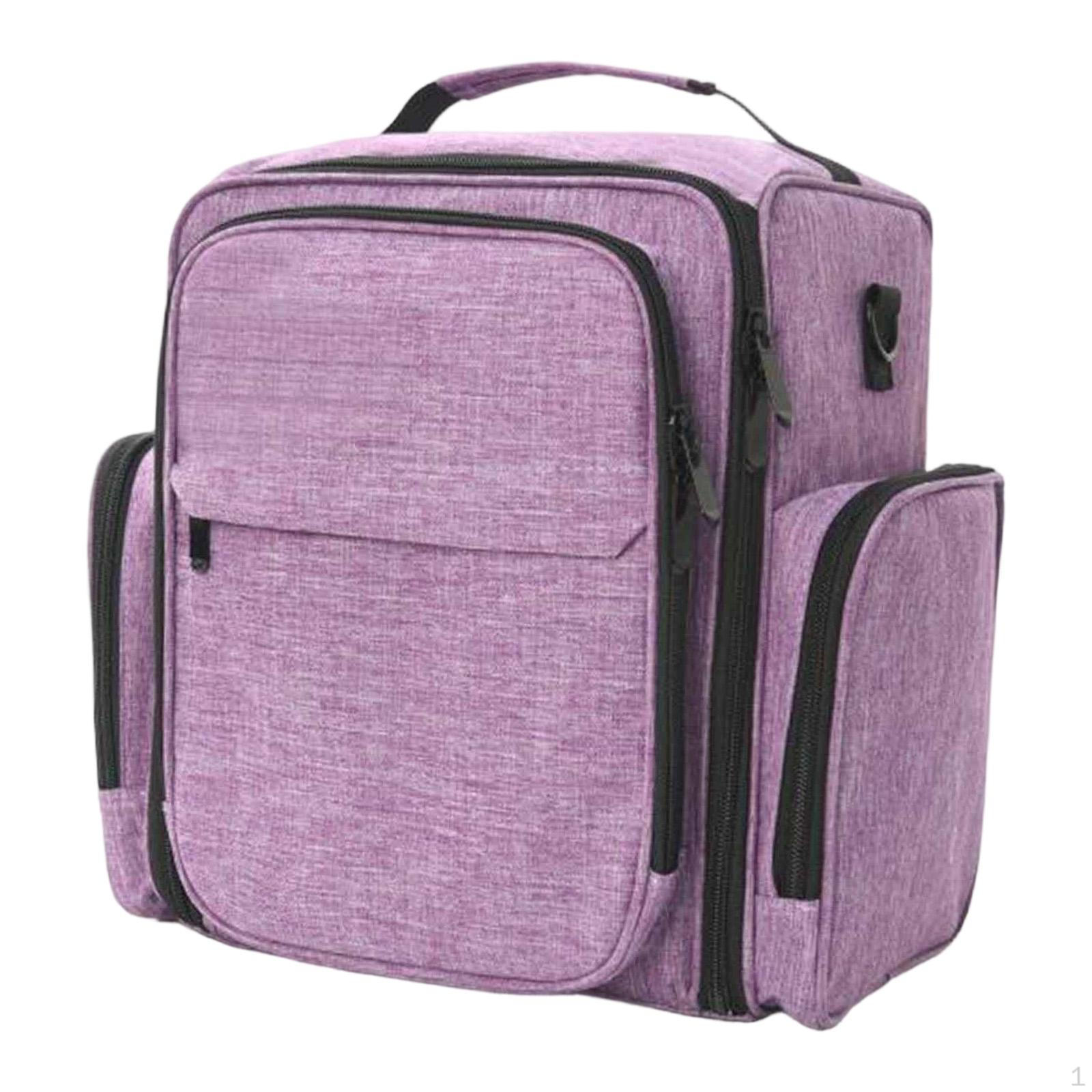 

3-Tier Nail Polish Organizer, Gel Storage Bag, Portable Polyester Carrying Bag for Art фиолетовый