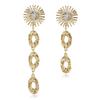 Korean Style Retro Rhinestone Metal Stud Earrings