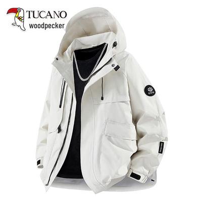 Men's Casual Sport Workwear Hooded Windbreaker Jacket